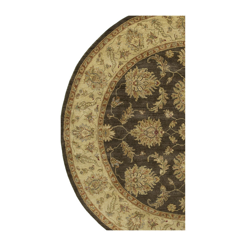 Hand Woven Wool Oriental Area Rug, Round 12'
