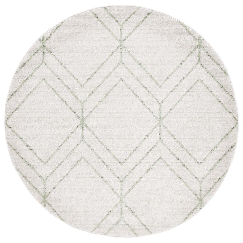 Tapis à motif géométrique Jakes Performance, Rond 6 pi