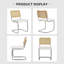 Chaise d'appoint rembourrée en velours avec dossier en rotin Cane-1084805404