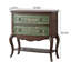 Commode décorative rétro en bois patiné vert