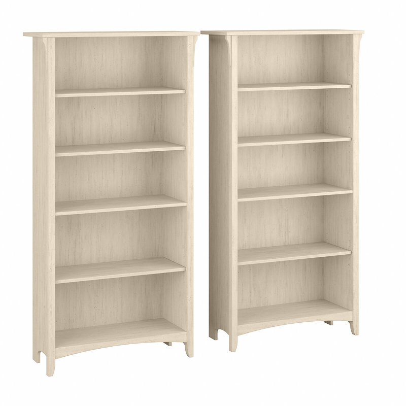 Ensemble de 2 grandes bibliothèques Khadesha, Blanc antique
