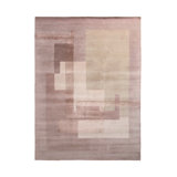 Art Deco Hand Knotted Wool Geometric Area Rug