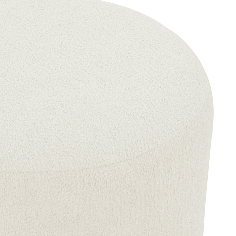 Repose-pieds rond en polyester Willner , Taupe