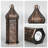 Moroccan Style Temple Hollow Iron Lantern, Vintage Ramadan Lamp Home Decoration Lights Ornaments,Hanging Metal Battery Operated for Table Indoor Decor