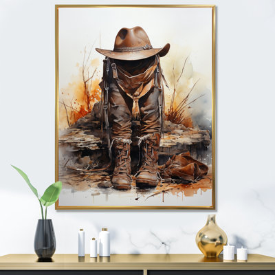 Yushua " Minimalism Cowboy Hat And Boot I "