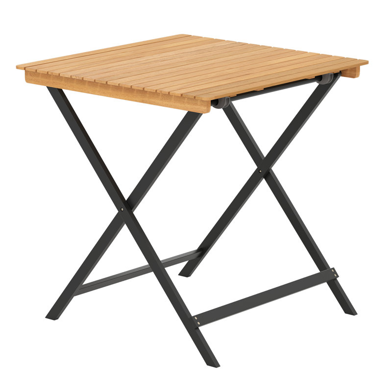  Table de patio pliante 28 po avec table de bistro portative à lattes