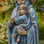 48 po Grande statue de jardin en bronze antique Notre-Dame du Perpétuel Secours-549524290