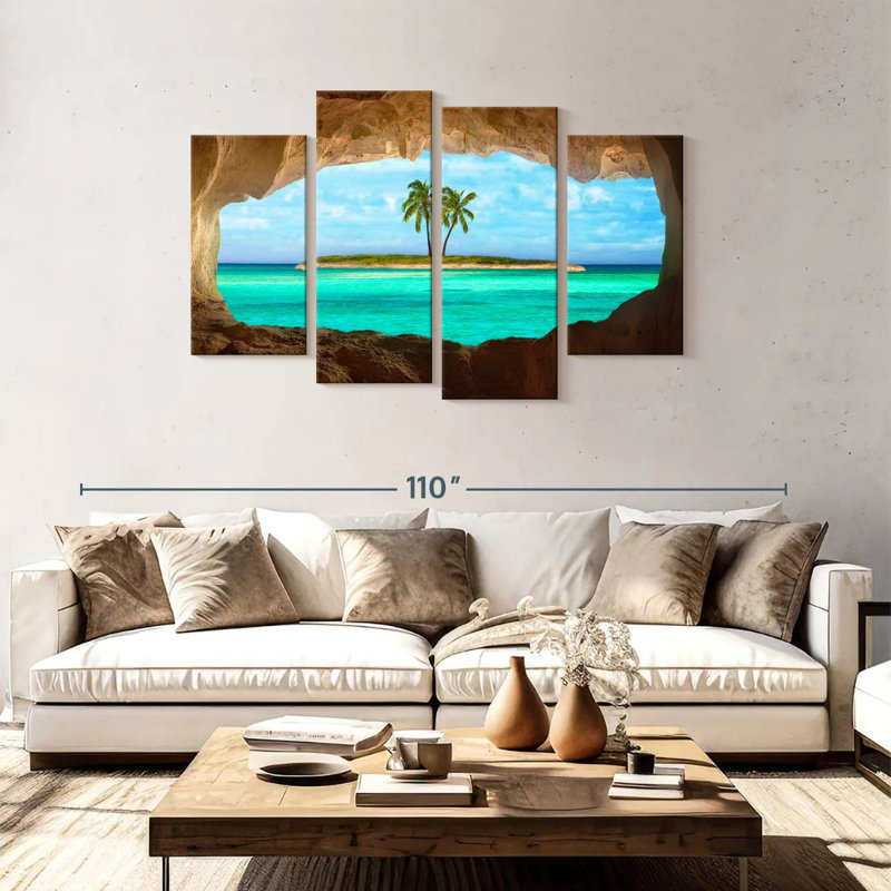 Caribbean Beach Cave, H 48 po x l 75 po