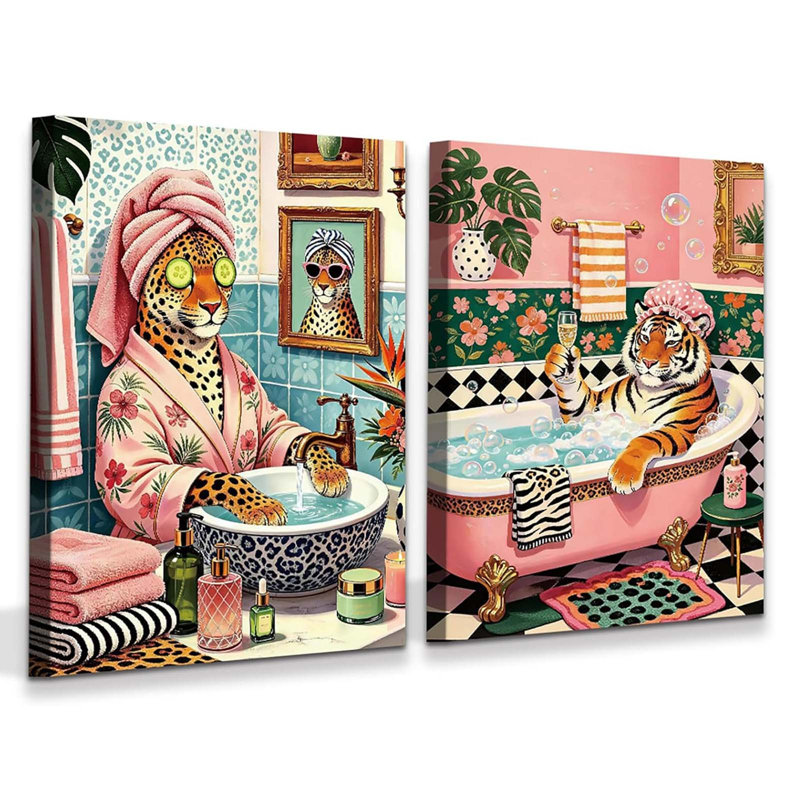 Bathroom Leopard Wall Art 30x40cm