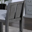 Siège de comptoir de 20 po de hauteur, revêtu de gris avec repose-pieds, largeur de produit de 19,89 po, duo de chaises en caoutchouc et bois
