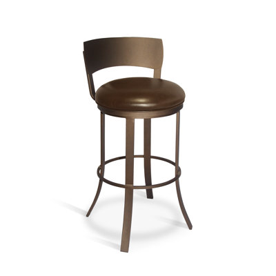 Upholstered Counter Stool with Metal Frame