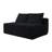 Compression Sectionals Couch, Black Corduroy Compact Modern Sofa for Home