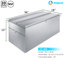 Bac à glaçons à couvercle coulissant en acier inoxydable 18 po x 36 po Amgood
