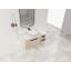 Meuble-lavabo de 42 po à conception flottante de conception moderne avec dalle de pierre plate en céramique et petites tablettes de rangement, porte à fermeture douce, ensemble KD-126528563