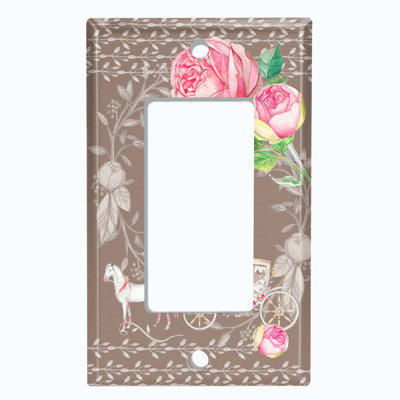 Patterned 1 - Gang Rocker Standard Wall Plate