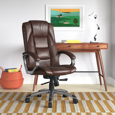 Wade Logan Genuine Leather Executive Chair