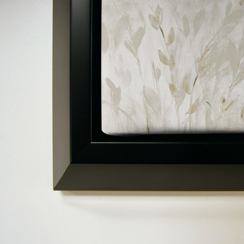 Feuilles taupe brumeux II, 44" H x 34" W, Black