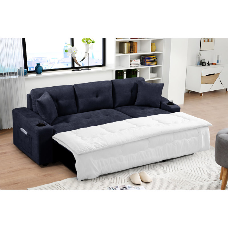 Canapé Tenora, Tissu gris foncé