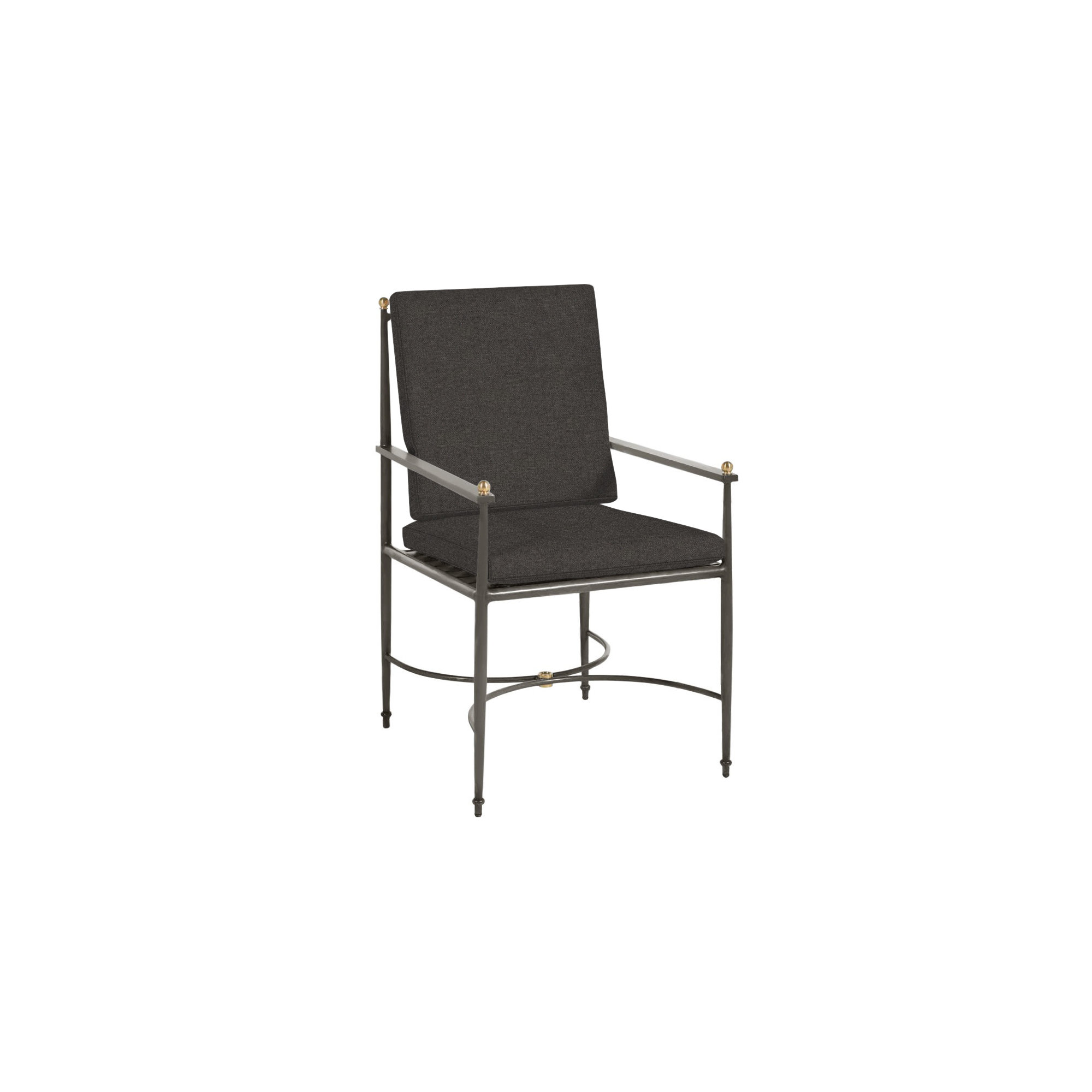 Roma Wrought Aluminum Outdoor Arm Chair, Perigold Posh Sky, Welt