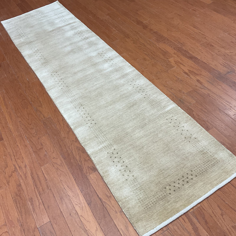  Handmade Modern Gabbeh Wool Rug, Tapis de couloir 2 pi 6 po x 10 pi