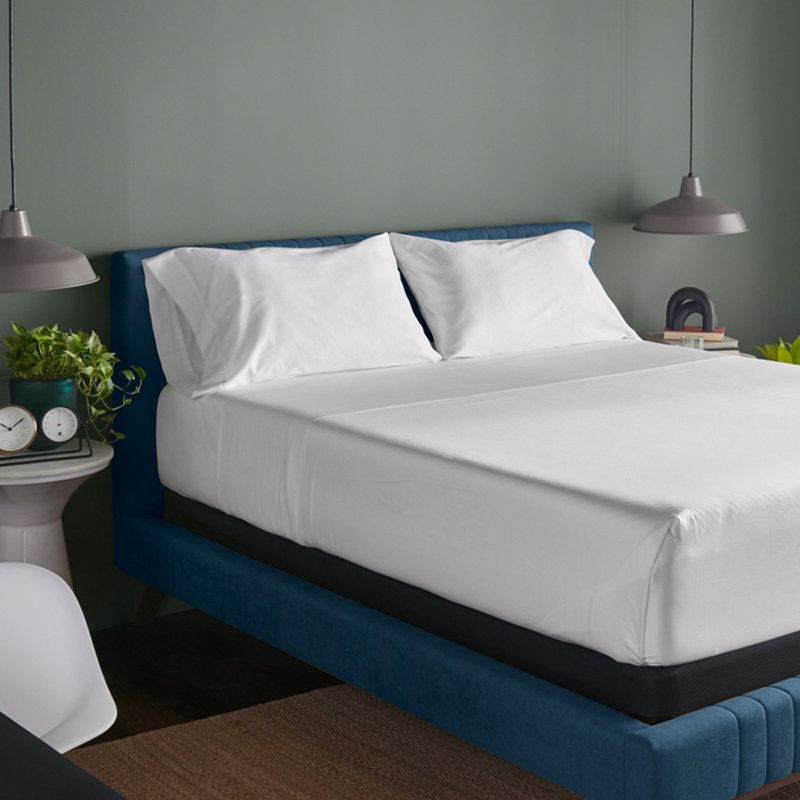 TEMPUR-Luxe Egyptain Cotton Pillowcase Set, King Pillowcase, White