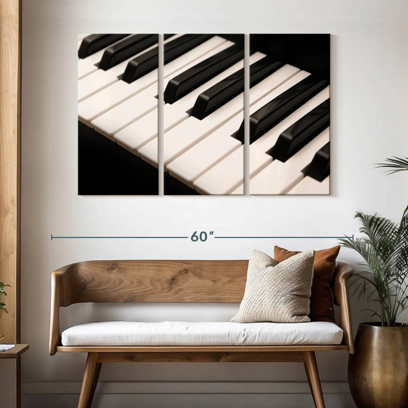 Abarca Notes Of Piano Keys, H 32 po x l 50 po