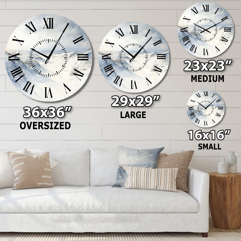 Horloge murale White Sands in Morning Light - Southwestern, Grand