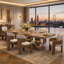 West Kensington 7-piece Rectangular Dining Room Set - Caramel-2078904598