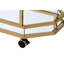 Chariot de service polyvalent en métal avec tablettes élégantes pour la rénovation