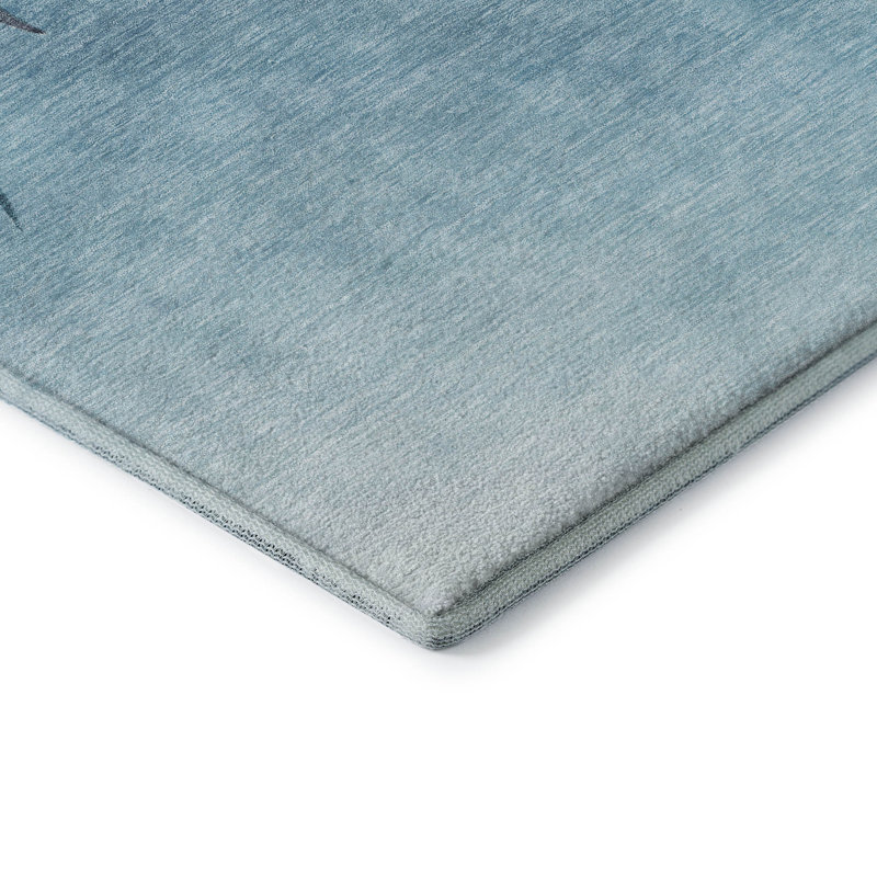 Premium Machine Washable Mayfield AMF147 Blue Rug, Runner 2'3" x 7'6"