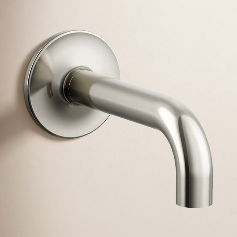 Purist Wall Mounted Tub Spout, Vibrant Polished Nickel