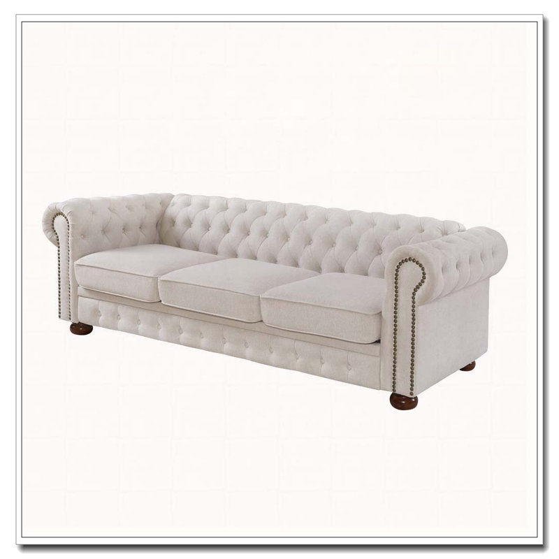 Canapé Chesterfield de salon, Beige