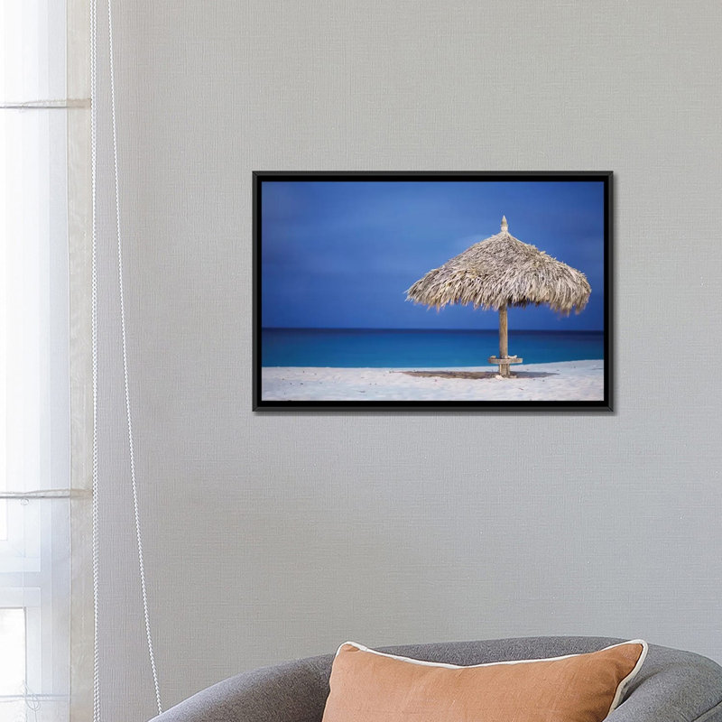 «Aruba» par Mark Paulda, impression sur toile, H 18 po x l 26 po x P 1,5 po, Toile avec cadre noir, Pas de tapis