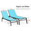 Chaise longue d'extérieur en métal avec table-89153794