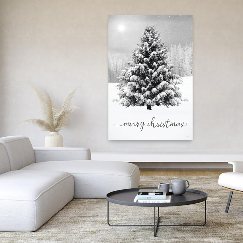 Merry Christmas Snowy Tree, H 60 po x l 40 po