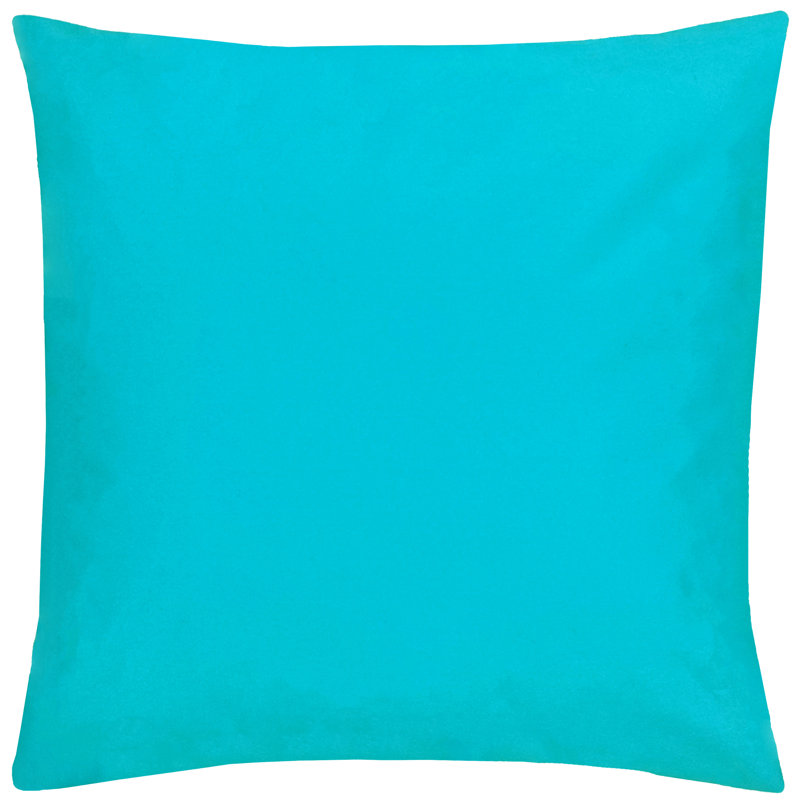 Indoor / Outdoor Square Throw Pillow Cover, Aqua, Polyester