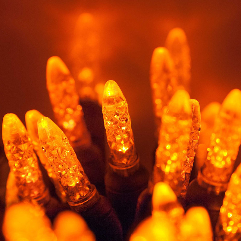 288'' LED String Lights, Amber/Orange
