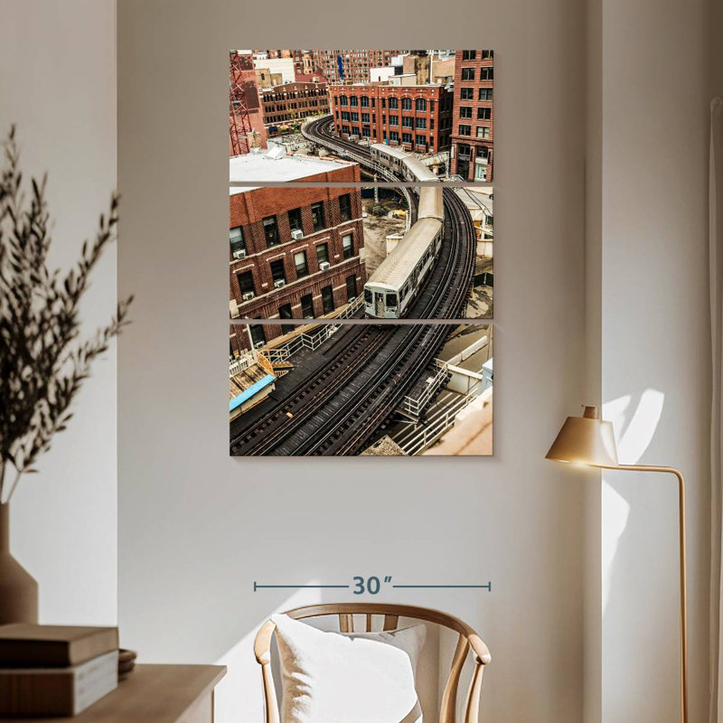 Sireci Chicago Train, 65" H x 42" W