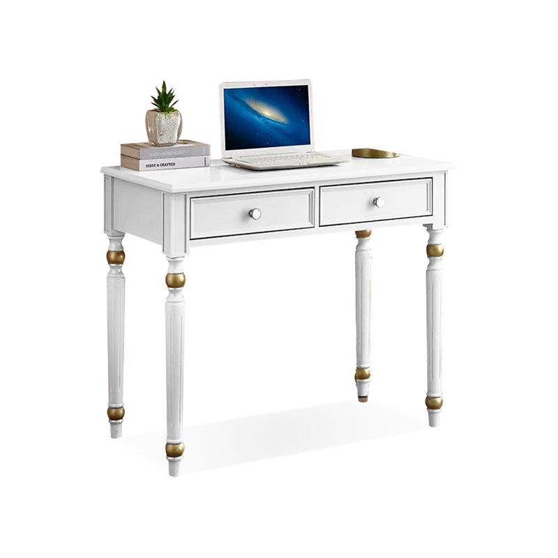 Bureau d'écriture avec tiroirs, 29.92"H*31.5"W*19.69"D, Blanc