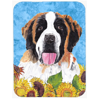 Caroline's Treasures Saint Bernard Glass Cutting Board