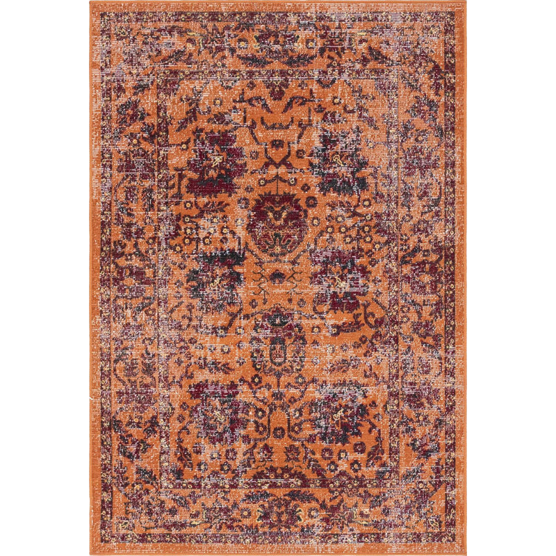 Floral Indoor Rug, Rectangle 4'1" x 6'1"