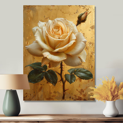 Jaune jaune rétro - art mural rose