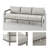 Heitzman 3-Seat Aluminum Patio Sofa with Cushions