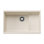 Precis Cascade Silgranit 29" Single Bowl Undermount Kitchen Sink with Colander - Soft White