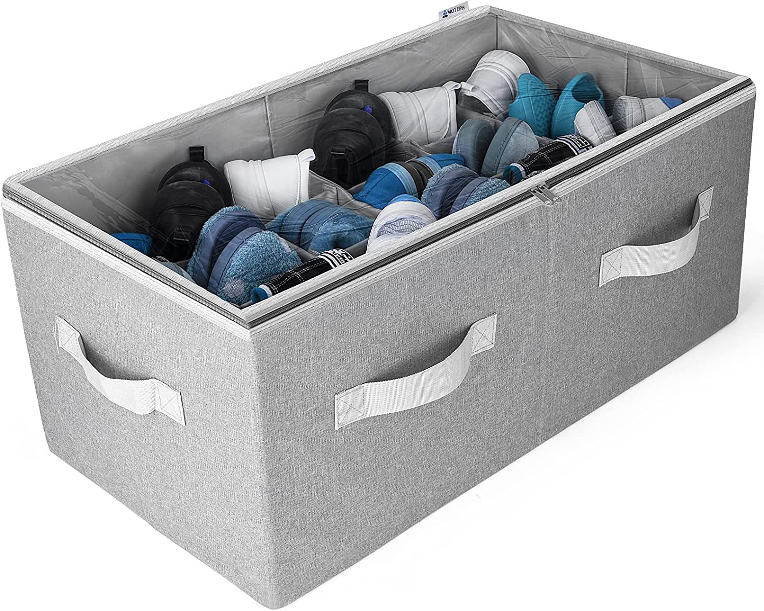 Under Bed Storage Containers With Dividers Underbed Storage Bag Organizer  Bin For Clothes Blankets Shoes Sweaters Toys