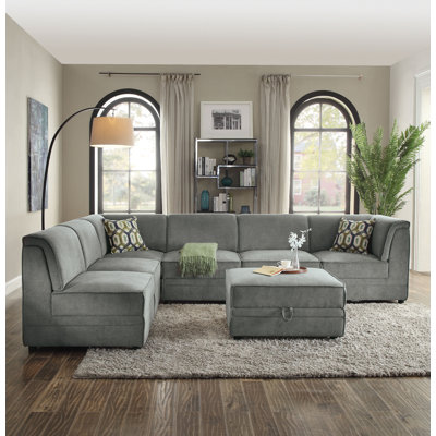 Raybourne Velvet Sectional Reversible