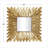 Metal Radial Leaf Brown Wall Mirror