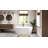 CELESTE 70"x32" Freestanding Soaking Bath with Chrome & White Toe Tap Drains-113257857