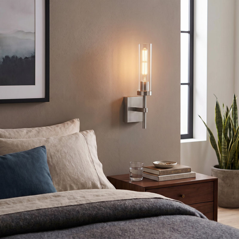 Appliques murales sans fil à piles, finition nickel brossé, avec télécommande, ensemble de 2, rechargeables, pour salon, salle de bain, corridor, entrée, cage d'escalier, 2700K
