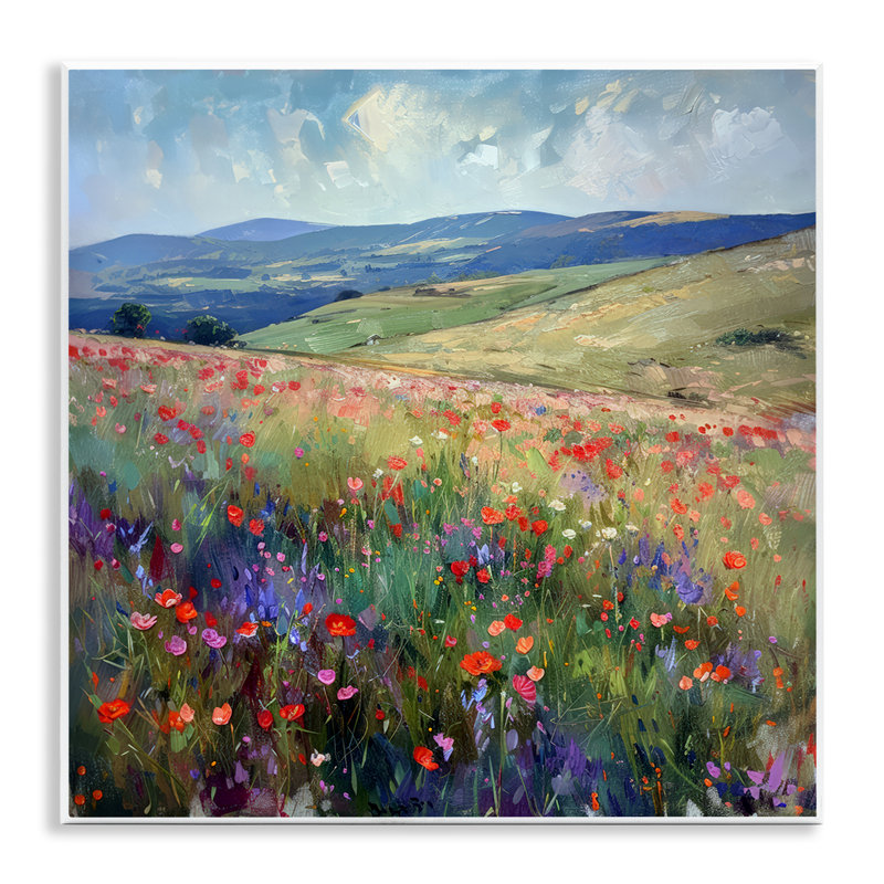  Rolling Meadow Flowers Wall Plaque Art by Raymond Powers